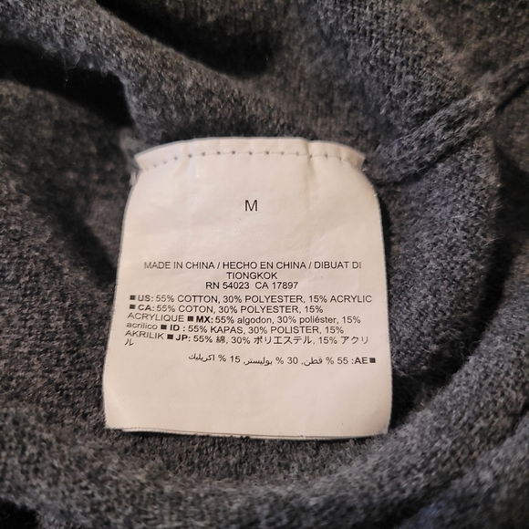 Old Navy Gray  V Neck Split Side Cardigan Women's Size Medium - Picture 8 of 10